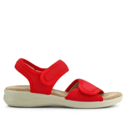 Adjustable Touch-Fasten Sandals - Red