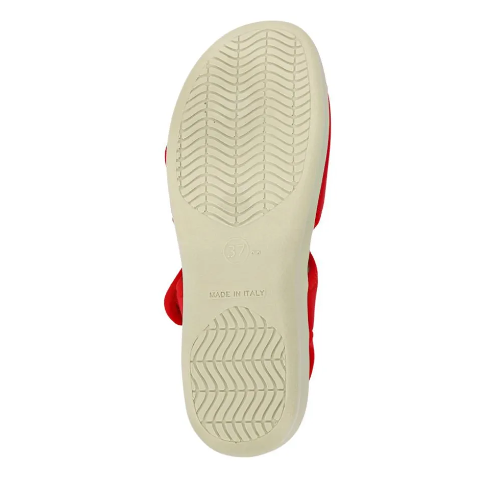 Adjustable Touch-Fasten Sandals - Red