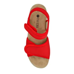 Adjustable Touch-Fasten Sandals - Red
