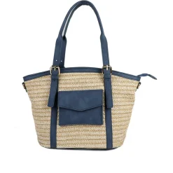 Adjustable Woven Tote Bag - Navy