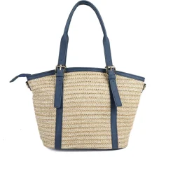 Adjustable Woven Tote Bag - Navy