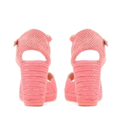 Alejandra Espadrille Wedge Sandals - Coral
