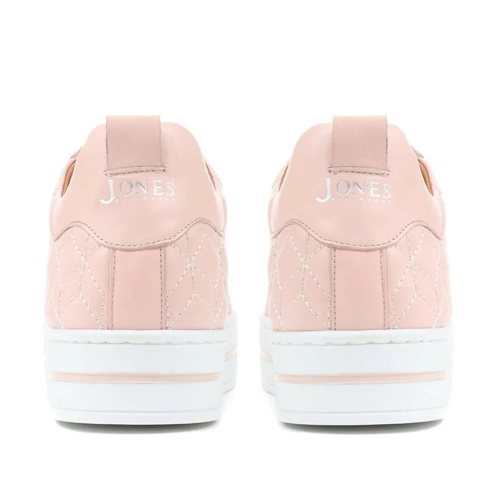 Alexandrite Leather Quilted Trainers - Nude