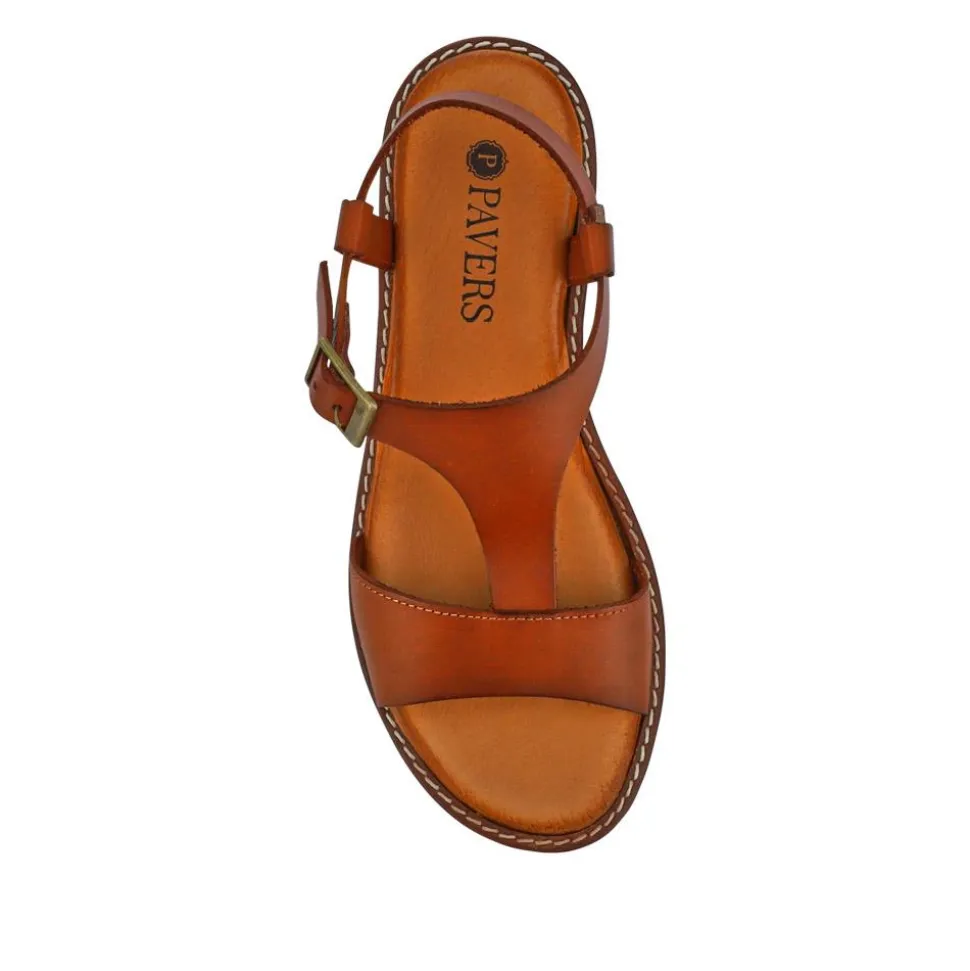 All-Leather Buckled Sandals - Tan