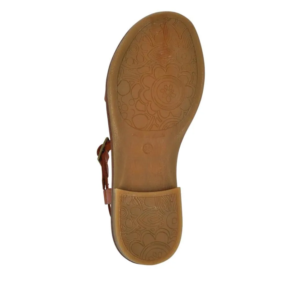 All-Leather Buckled Sandals - Tan