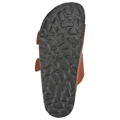 All-Leather Casual Mule Sandals - Tan