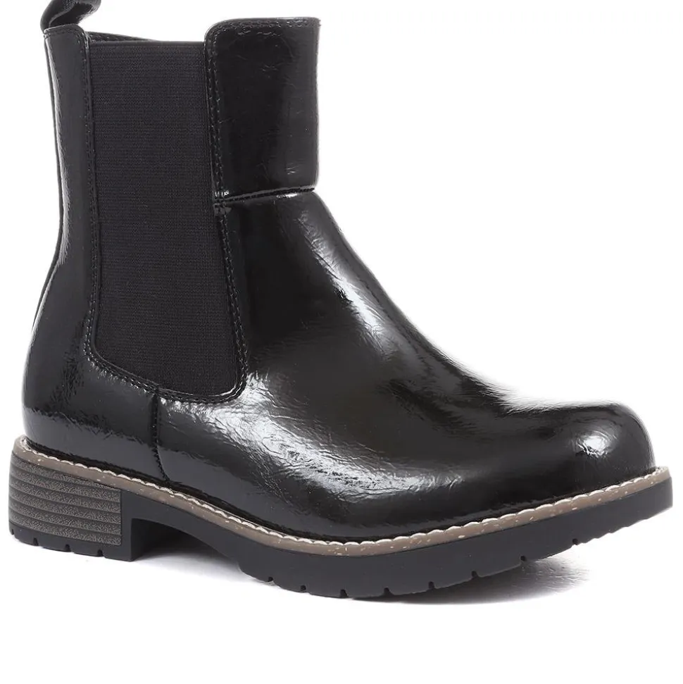 Ampthill Extra Wide Fit Chelsea Boots - Black Patent