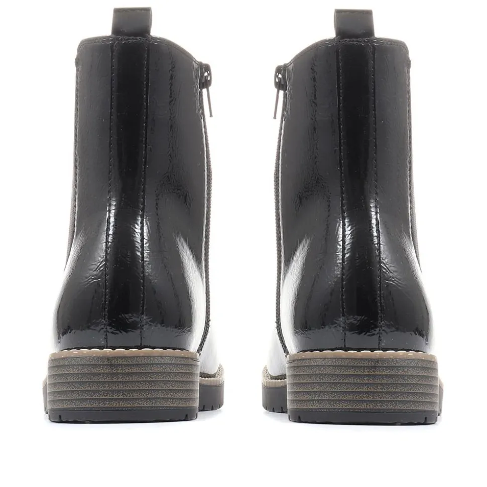 Ampthill Extra Wide Fit Chelsea Boots - Black Patent