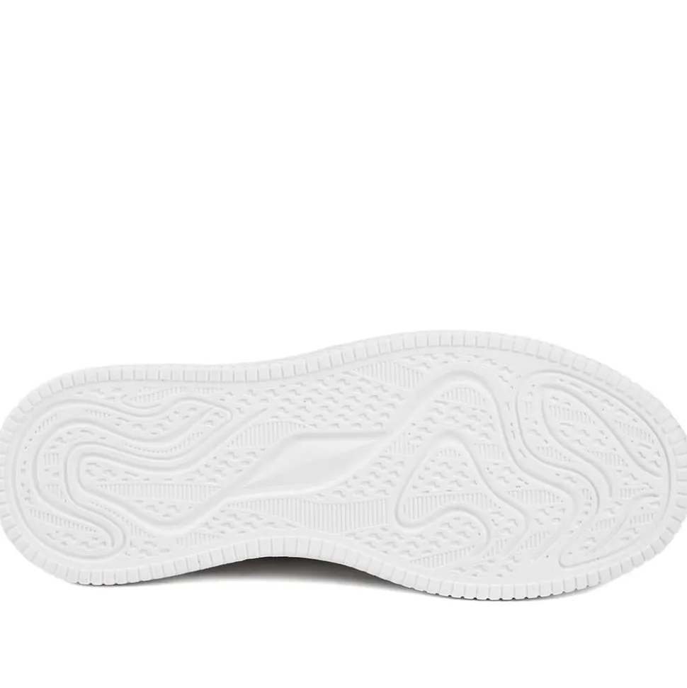 Anara Zip & Lace Leather Trainers - White