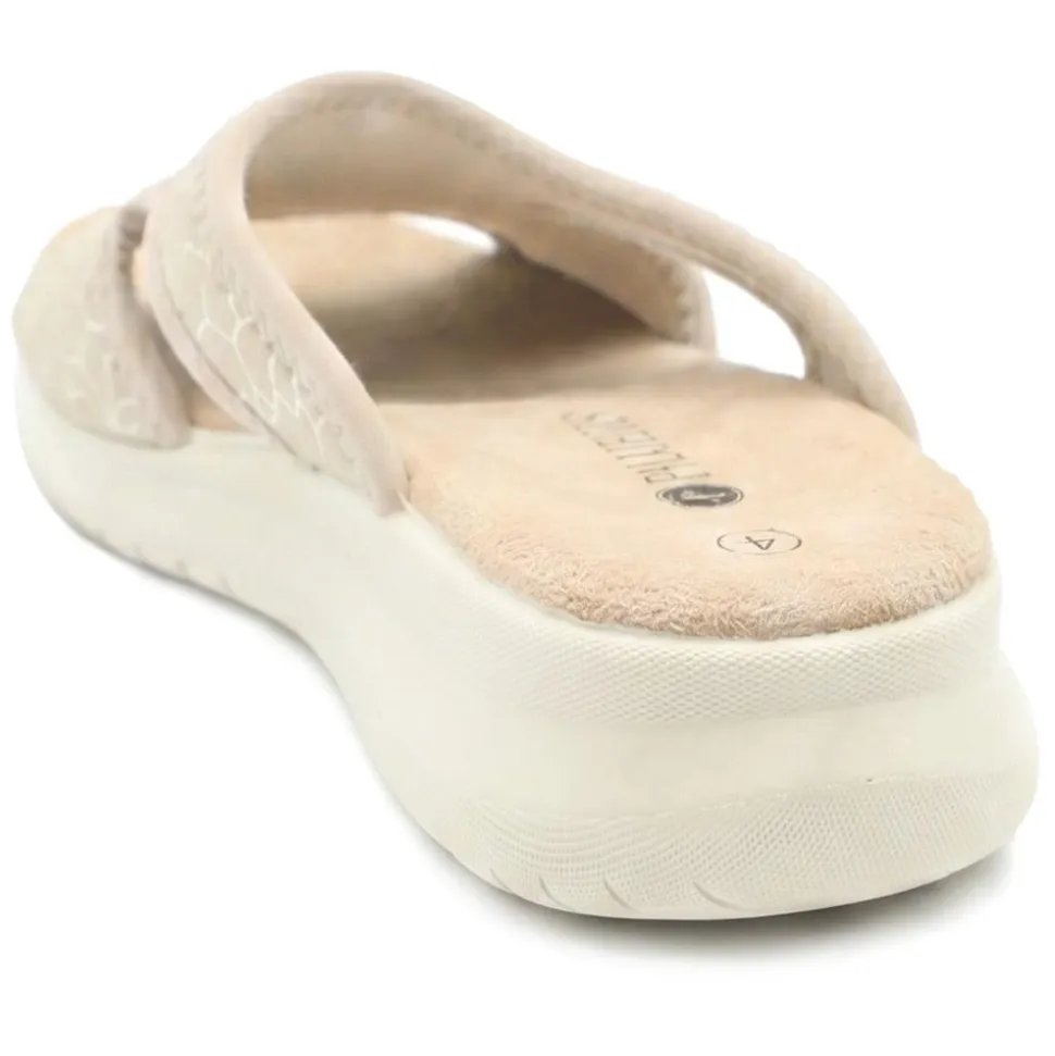 Anatomic Self Moulding Cushioned Mule Sandals - Beige