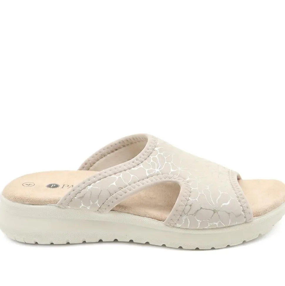 Anatomic Self Moulding Cushioned Mule Sandals - Beige