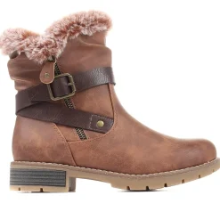 Ankle Biker Boots - Tan