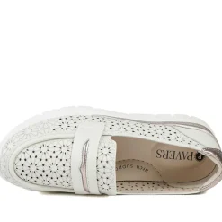 Arch Support Leather Slip On Shoes - Cream