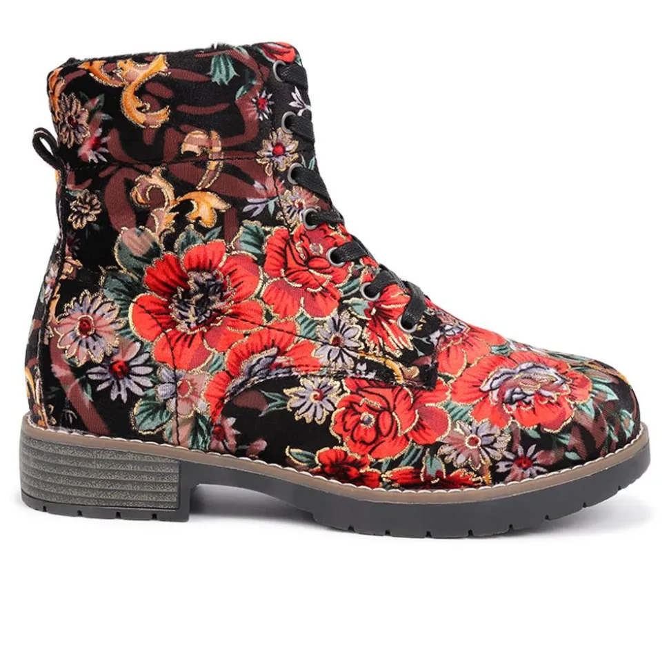 Ashbourne Extra-Wide Boots - Red Multi