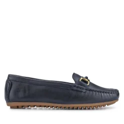 Athikia Leather Slip-On Shoes - Navy