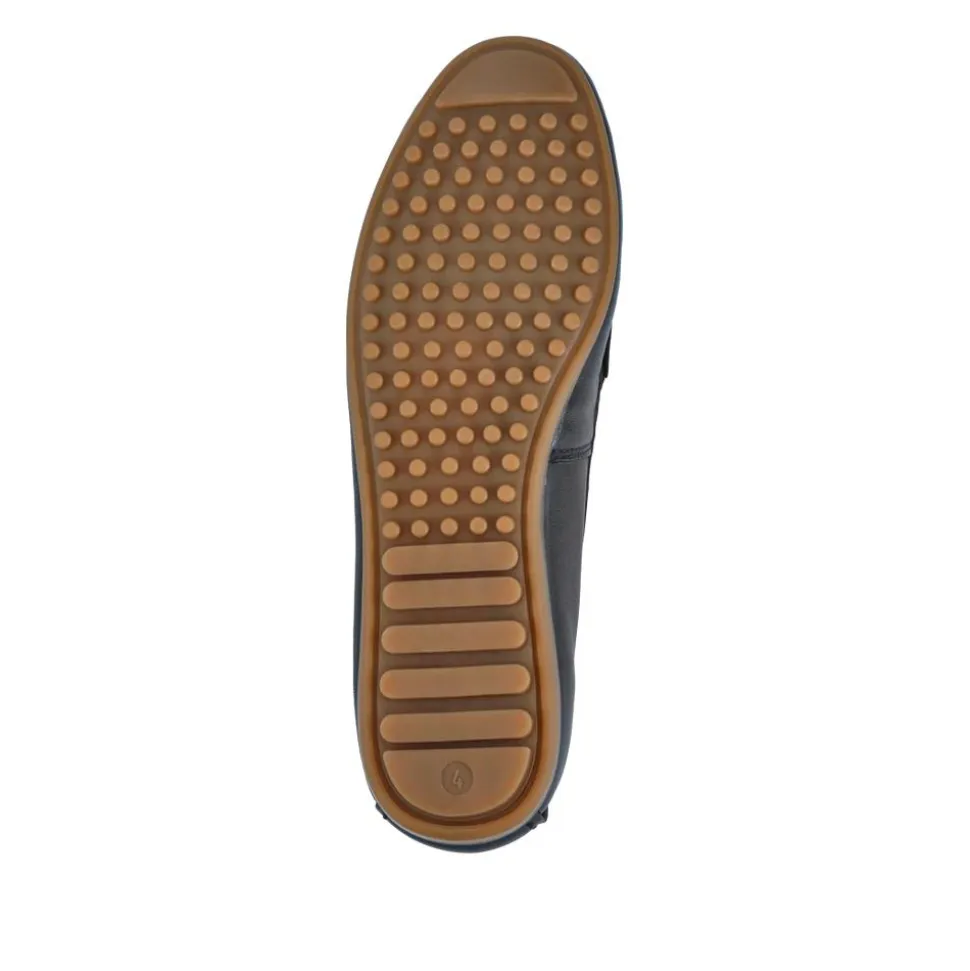 Athikia Leather Slip-On Shoes - Navy