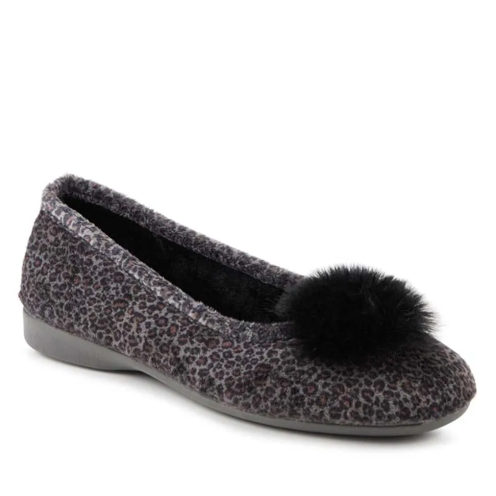 Ballerina Slippers - Grey Leopard