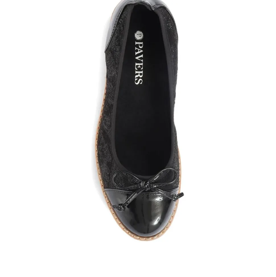 Ballet Pumps - Black-Black Patent