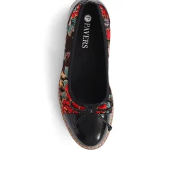 Ballet Pumps - Black Floral