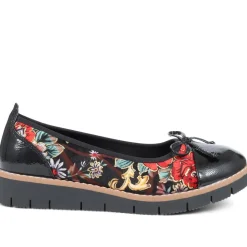 Ballet Pumps - Black Floral