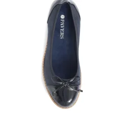 Ballet Pumps - Navy-Navy Patent