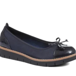 Ballet Pumps - Navy-Navy Patent