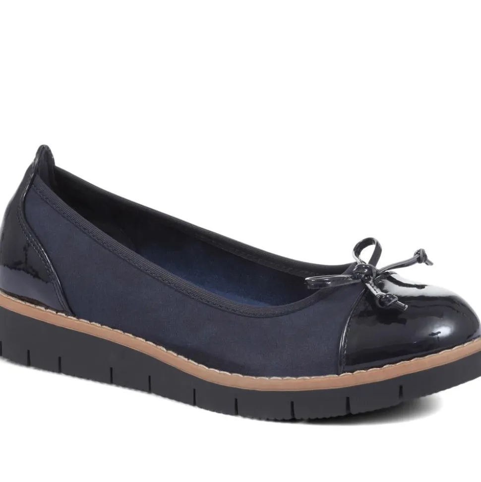 Ballet Pumps - Navy-Navy Patent