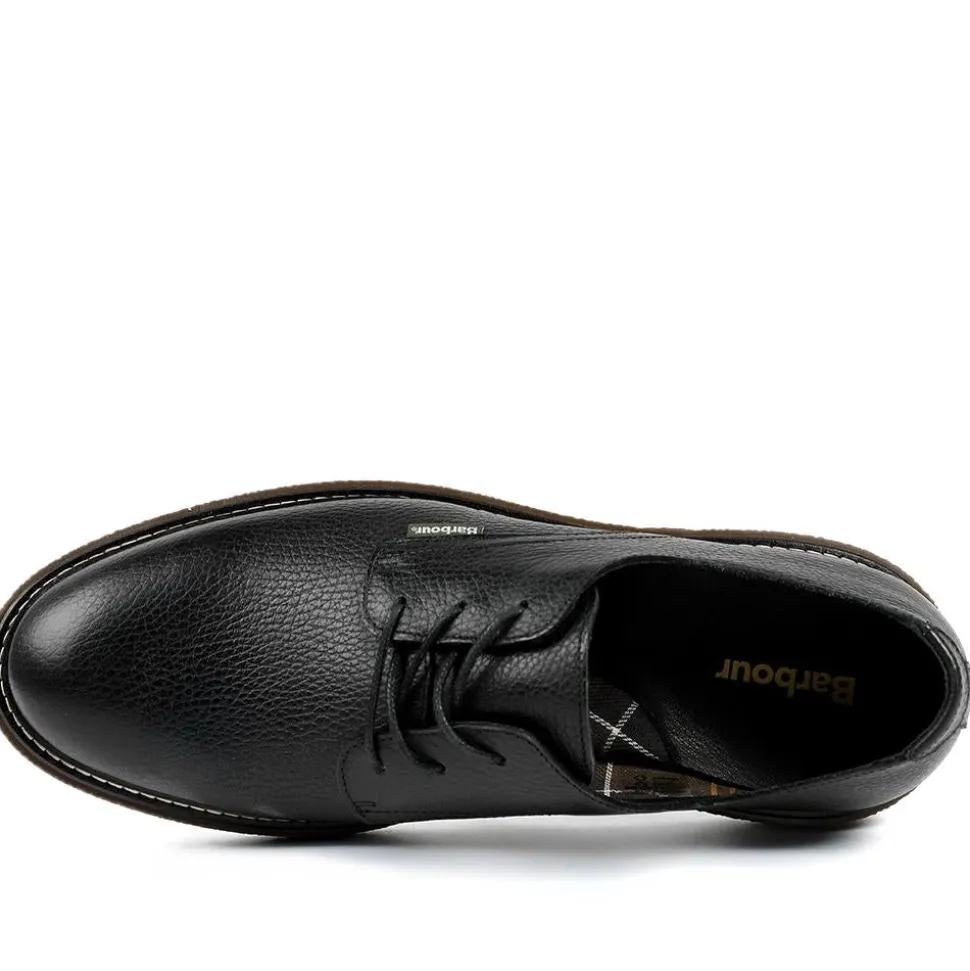 Barbour Harefield Leather Derby Shoes - Black