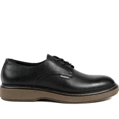 Barbour Harefield Leather Derby Shoes - Black