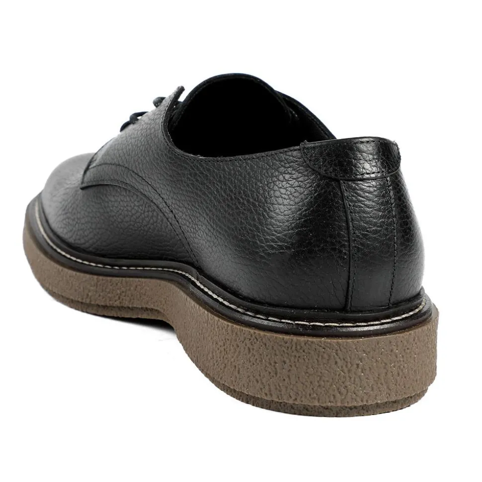 Barbour Harefield Leather Derby Shoes - Black