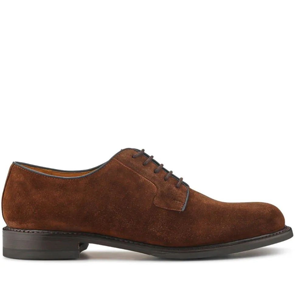 Barnes Goodyear Welt Leather Lace-Up Shoes - Brown Suede