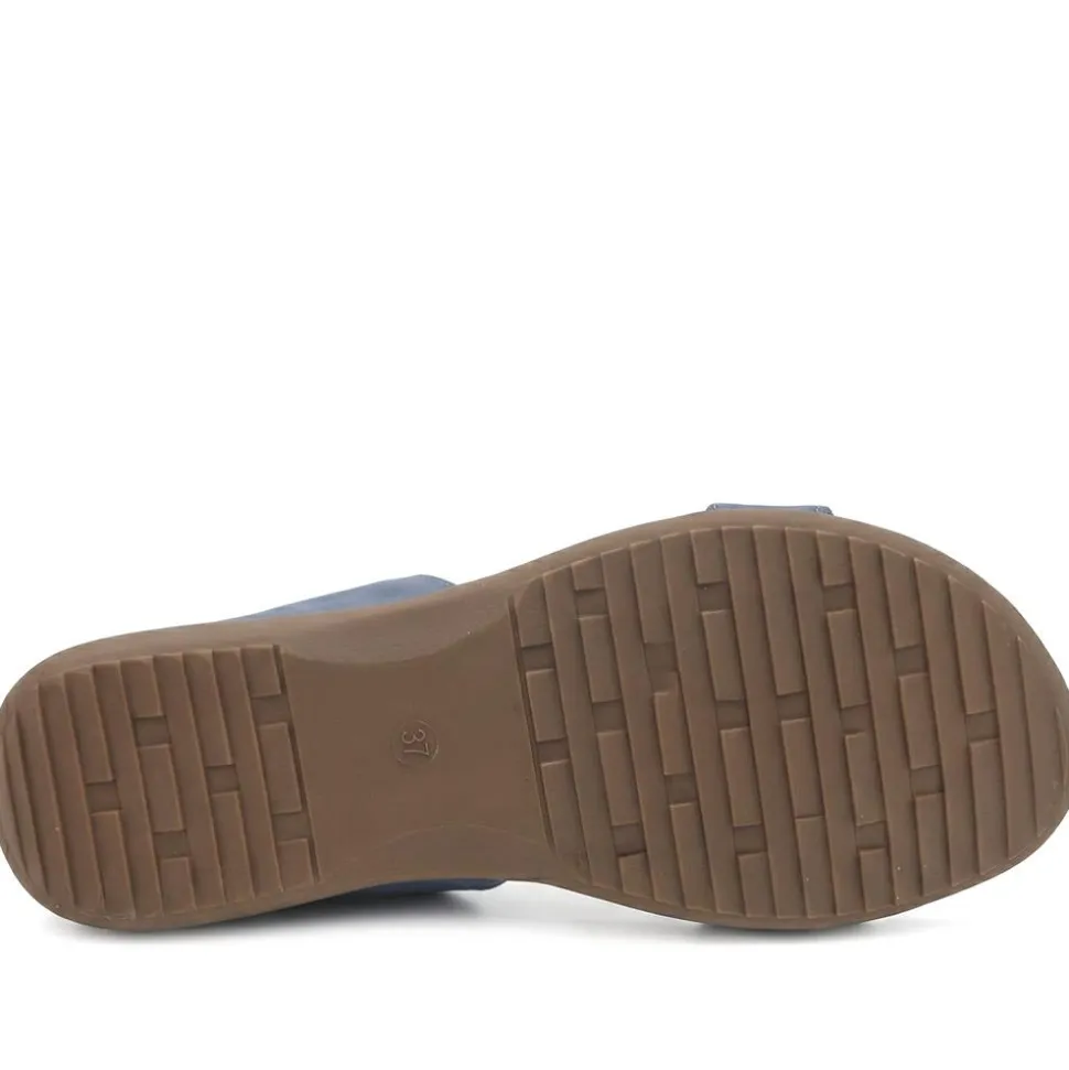 Beaded Lightweight Mule Sandals - Blue