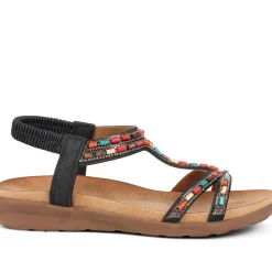 Beaded Sandals - Black