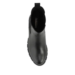 Bellissimo Chunky Leather Chelsea Boots - Black
