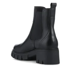 Bellissimo Chunky Leather Chelsea Boots - Black