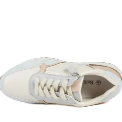 Bellissimo Chunky Zip & Lace Trainers - Beige Multi