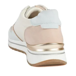 Bellissimo Chunky Zip & Lace Trainers - Beige Multi