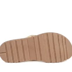 Bellissimo Cushioned Diamante Toe Post Sandals - Gold