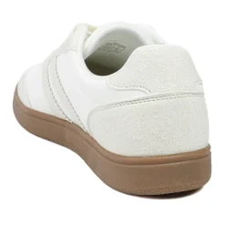 Bellissimo Lace Up Trainers - White-Beige