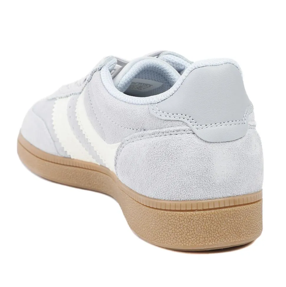 Bellissimo Leather Striped Lace Up Trainers - Light Blue