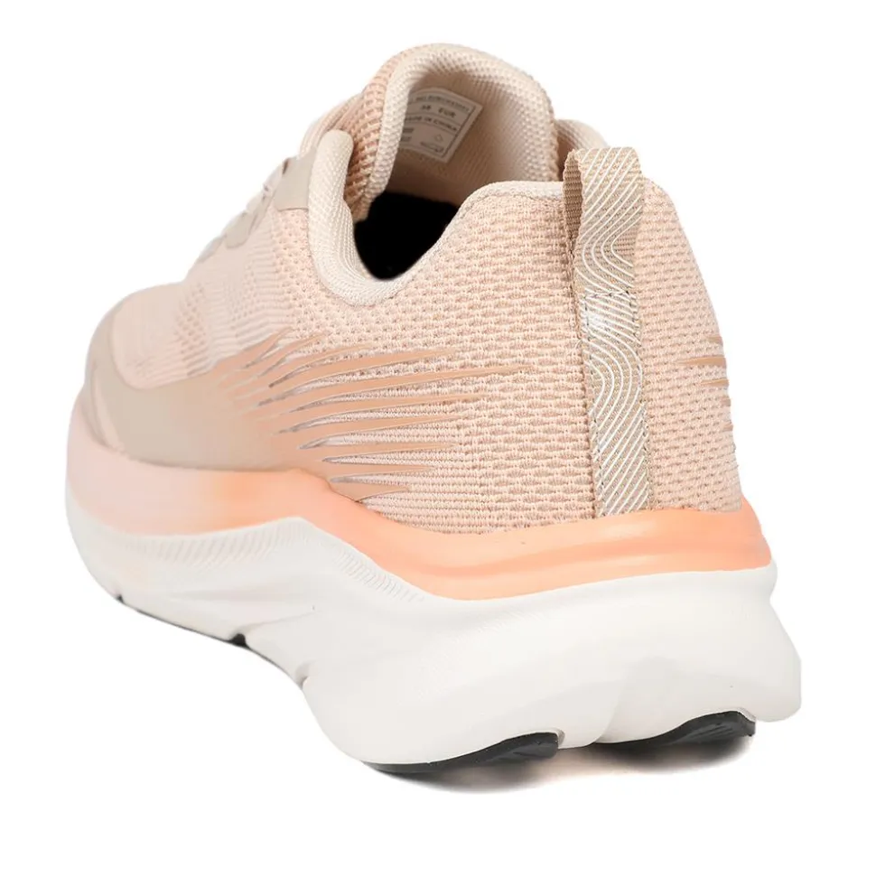 Bellissimo Memory Foam Lace Up Trainers - Beige