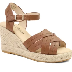Bellissimo Memory Foam Wedged Espadrilles - Tan