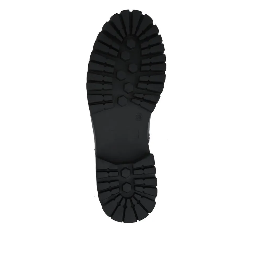 Bellissimo Slip On Chunky Ankle Boots - Black