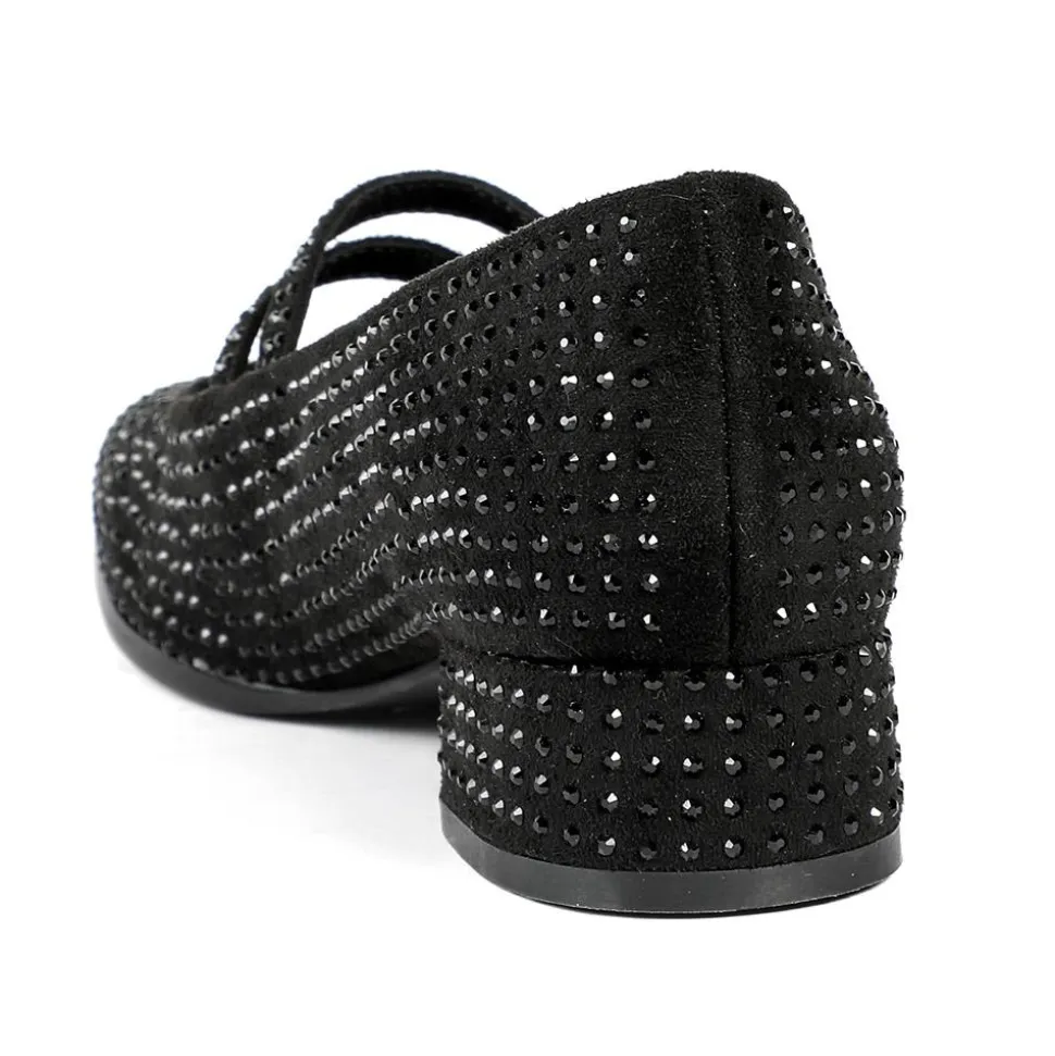 Bellissimo Smart Diamente Mary Janes - Black