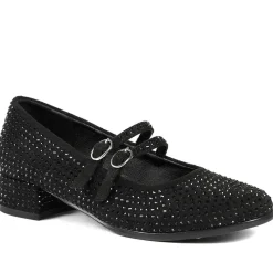 Bellissimo Smart Diamente Mary Janes - Black
