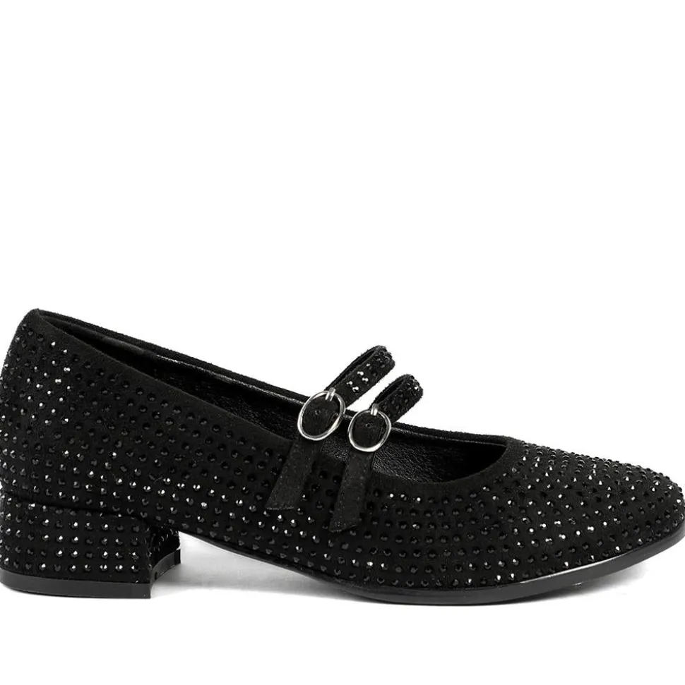 Bellissimo Smart Diamente Mary Janes - Black