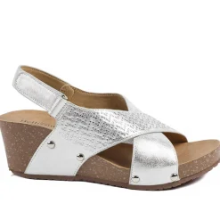 Bellissimo Wide Fit Slingback Sandals - Metallic