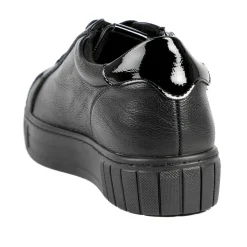 Bellissimo Wide Fit Zip & Lace Trainers - Black