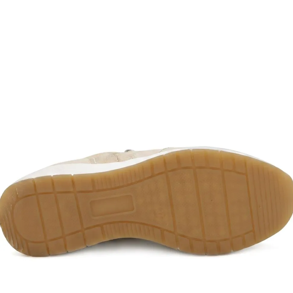 Bellissimo Wide Fit Zip & Lace Trainers - Gold
