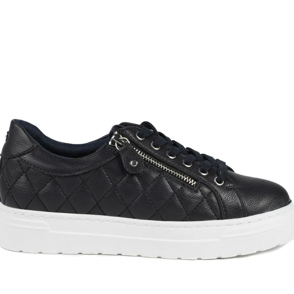 Bellissimo Wide Fit Zipped Trainers - Navy